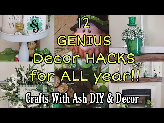 12 EASY AND CHEAP Decor HACKS to use ALL YEAR ROUND!!  PLUS, St. Pat's COFFEE BAR!!