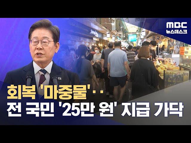 "민생지원금 전국민 일괄 지급" 국정기획위 유력 검토 (2025.06.11/뉴스데스크/MBC)