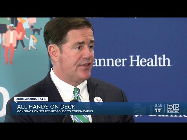 Arizona Governor Doug Ducey talks coronavirus in Arizona