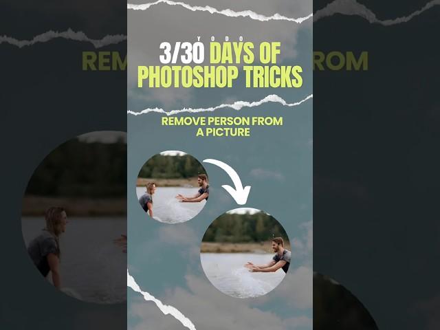 3/30 Day of Photoshop Tricks | How To Remove object/person in a picture | Photoshop Tutorial | YODO