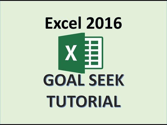 Excel 2016 - Goal Seek Tutorial- How To Use Goal Seek Analysis - What If Data Formula in MS 365