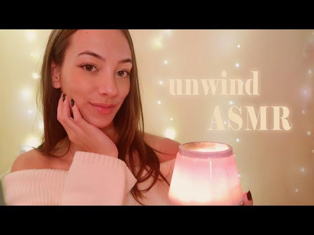 ASMR  Unwind and Reset (candles, words of affirmation, plucking, breathing, gentle whispers ...) 