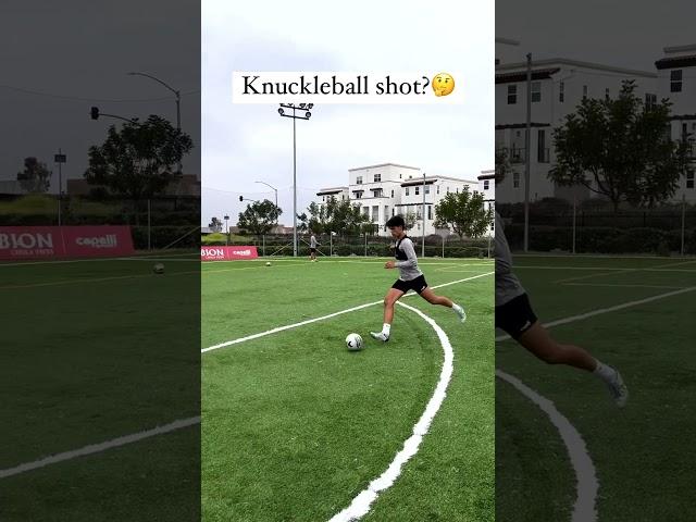 Is this a knuckleball shot or curved shot??#soccerskills #soccertraining  #shortsyoutube