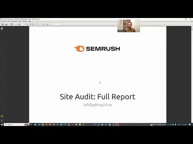 SEMrush Live SEO Audit Explanation To Client - Zaman SEO IT