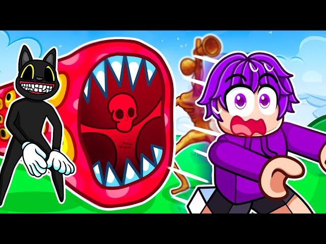 Meeting TREVORS CREATURES in Roblox! (Siren Head, Train Eater, Cartoon Cat & MORE!)