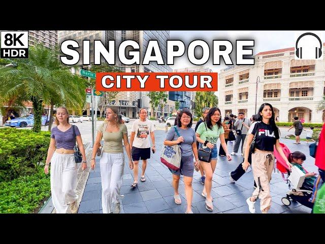 8k - Singapore City Tour | Singapore City Centre Tour | Cleanest Cities in the World 