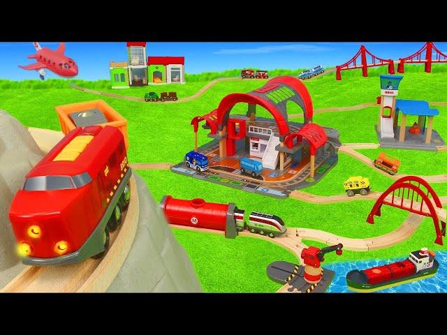 Wooden Train City for Kids