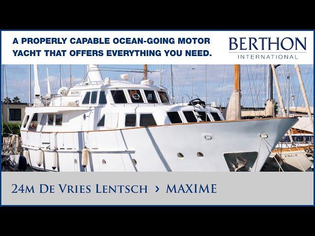 24m De Vries Lentsch (MAXIME), with Ben Toogood - Yacht for Sale - Berthon International