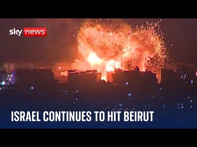 Israeli strikes on Beirut continue as IDF issues further evacuation orders | Middle East conflict