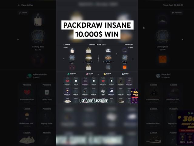 MOST INSANE BATTLE ON PACKDRAW, EASY 10.000$ COMEBACK #foryou #gambling #caseopening #win