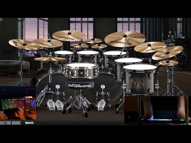 Avenged Sevenfold - Afterlife pc keyboard drum cover (virtual drumming) 2 cam