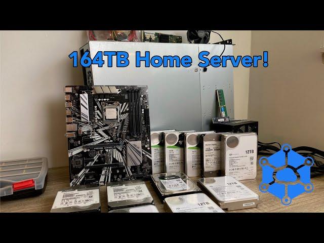 Building a massive 164TB Home Server with 12HDD’s | maximizing my Storj Earnings & much more!