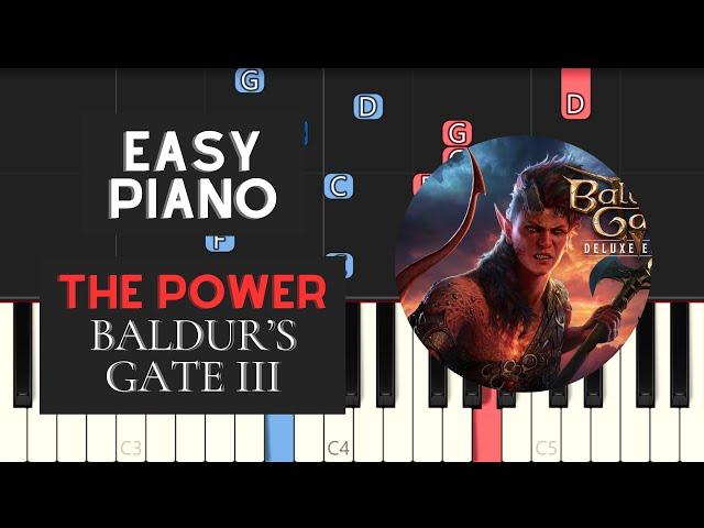 The Power (EASY Piano Tutorial) - Baldur's Gate 3