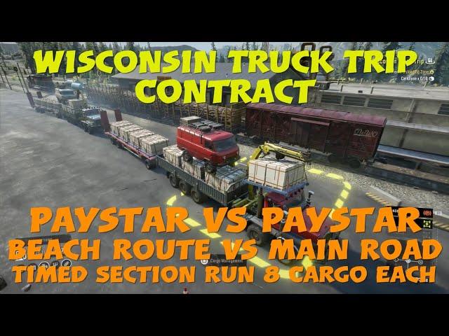 SnowRunner Wisconsin Truck Trip Contract Paystar Race Beach Vs Main Road Section