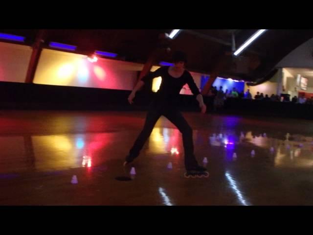 Naomi Grigg Performs Slalom Skating at Rollarena in Richland, Washington