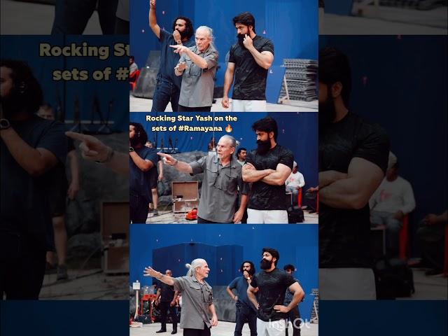 Rocking Star Yash with Hollywood stunt legend Guy Norris on the sets of #Ramayana  #ToxicTheMovie