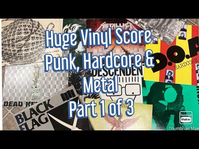 Punk Rock Vinyl Score !  Thrash,  Hardcore & Heavy Metal Record Collection Video 1 of 3