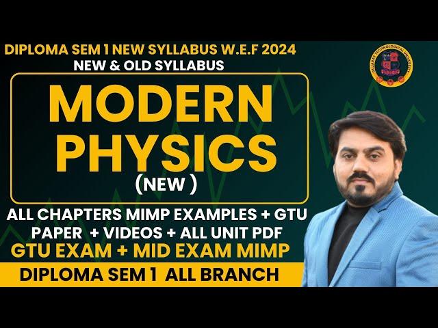 MODERN PHYSICS FOR DIPLOMA STUDY MATERIALS || MIMP STUDY MATERIALS FOR MODERN PHYSICS || SEM 1 MIMP