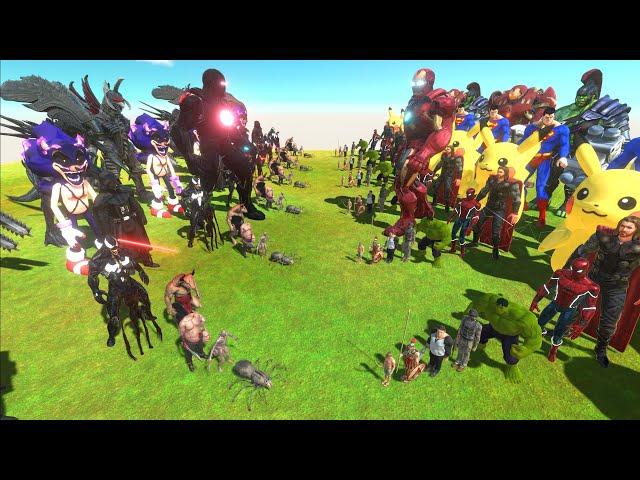 IRONMANS WAR - EVIL IRONMAN vs GOOD IRONMAN - Animal Revolt Battle Simulator