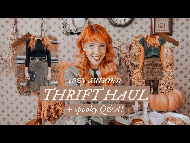 A Cozy Autumn Thrift Haul + Spooky Q&A // comfort fall movies, spooky books & halloween costumes