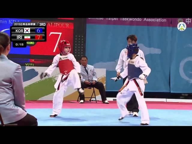 Asian Cadet Taekwondo Championships.  Final male  -33