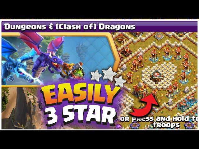 coc new challengeeasily 3-star Dungeons & Clash of Dragons Challenge#treanding #clashofclans #coc