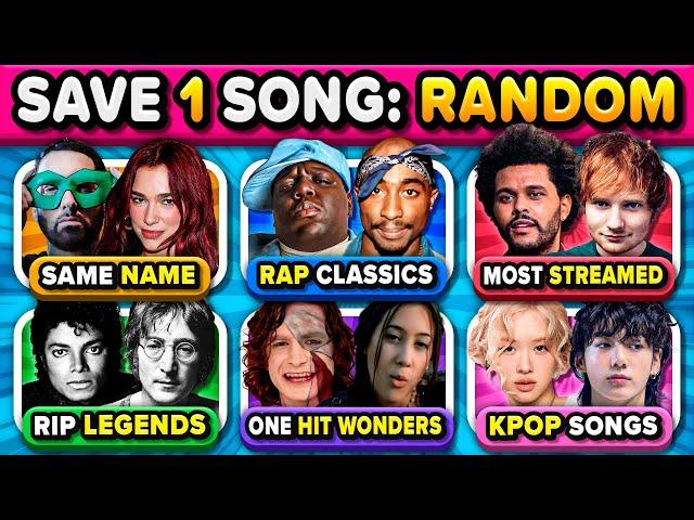 Save One Song: RANDOM Rules #2, New Rules, 6 Songs to Choose From! | Music Quiz