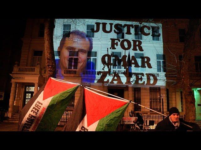 Justice for Omar Zayed - Protest outside  Bulgarian Embassy in London 4th Mar 2016 [Inminds]