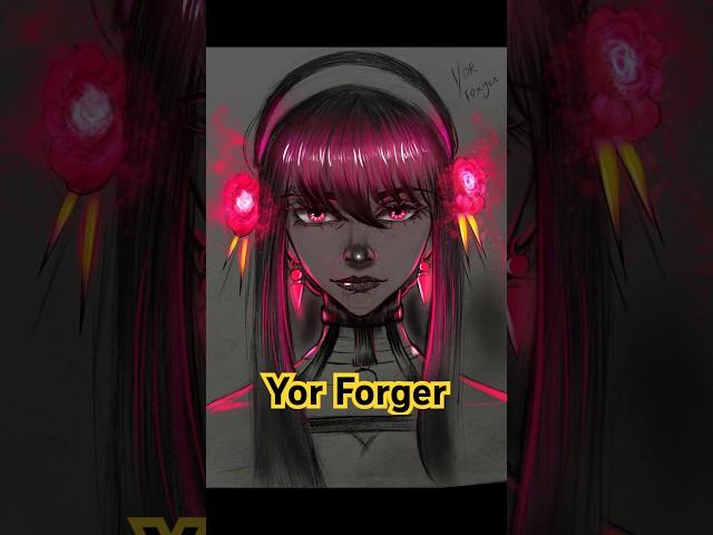 Yor Forger Spy X family  #glowart #animedrawing #digitalanimeart #anime  #yorforger