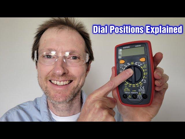 AstroAI Digital Multimeter AM33D – Dial Positions Explained