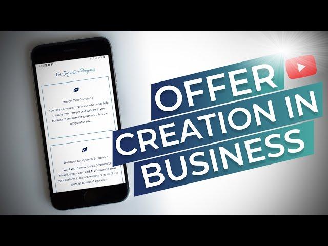 Offer Creation For Entrepreneurs, Service Providers, And Coaches