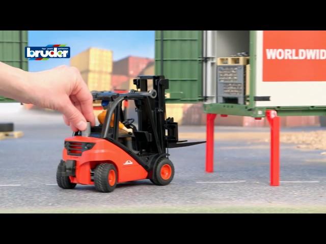 Bruder Toys Linde H30D Fork Lift with Pallets #02511