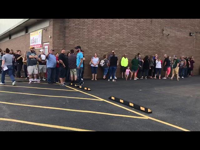 A Line of Friends at Dollar1 in Wooster Ohio 9/15/2019