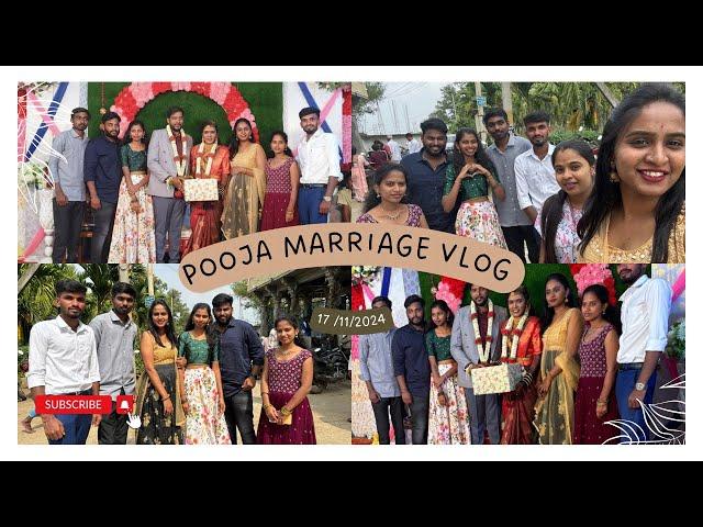 Pooja marriage vlog || friend marriage ||meetmyofficefriends || bridalmakeup || bride&groommakeup ||