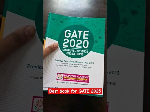 best Book  || preparation for Gate 2025 || #study #engineering #teaching #gate #cse