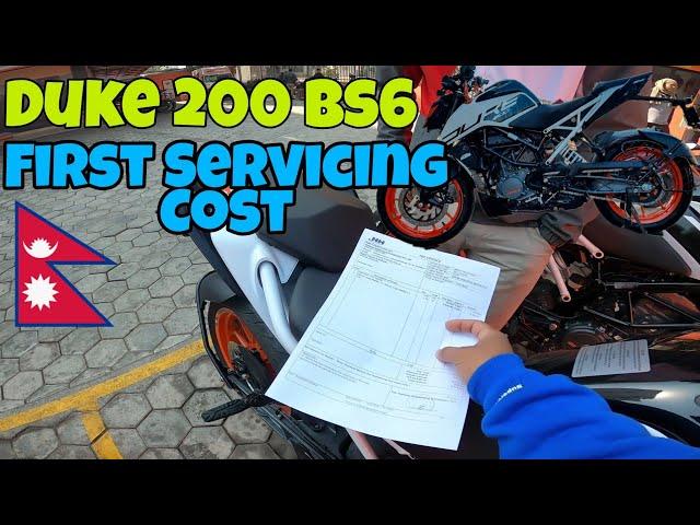 Duke 200 Bs6 Servicing Cost in Nepal || MotoVlog