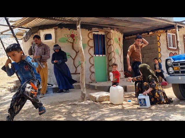 Elham's cooperation with his father in harvesting wheat along with cooking a delicious meal