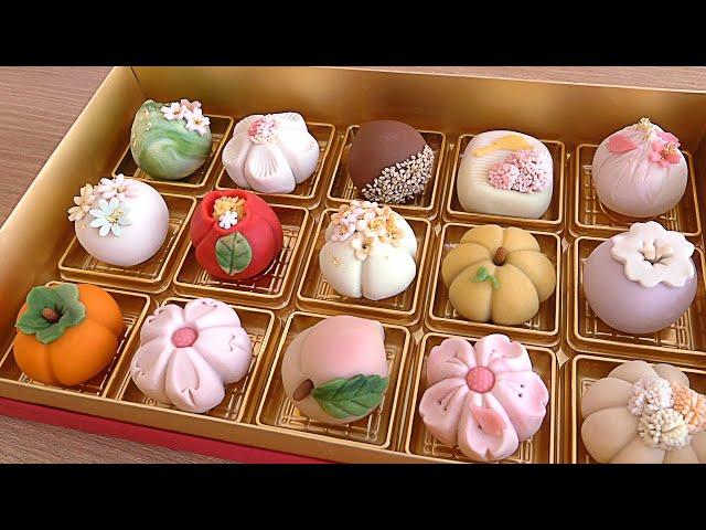 too pretty to eat! Traditional Japanese Sweets, Flower Cake WAGASHI - Korean dessert shop