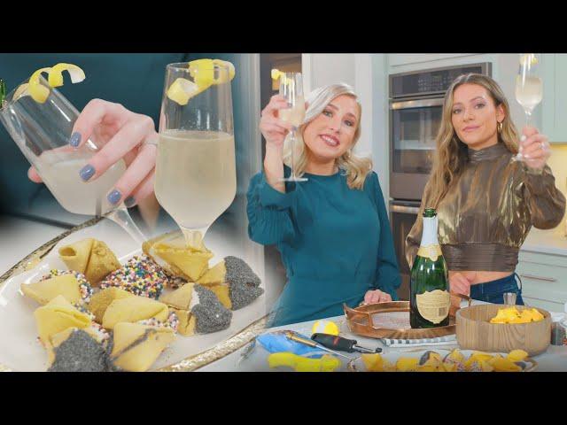 French 75 Cocktails and Confetti Fortune Cookies with Maddie & Tae