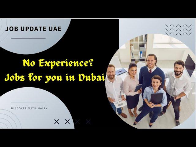 Jobs for candidates with No experience | UAE | Discover with Malim