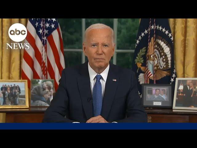 FULL SPEECH: President Joe Biden gives address after dropping out of 2024 election