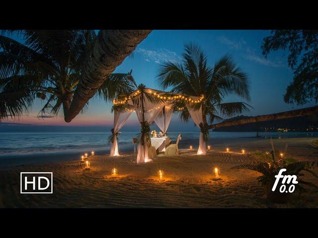 Romantic Candlelight Dinner Music by the Ocean | Relaxing Background & Waves | HD Sleep Music 