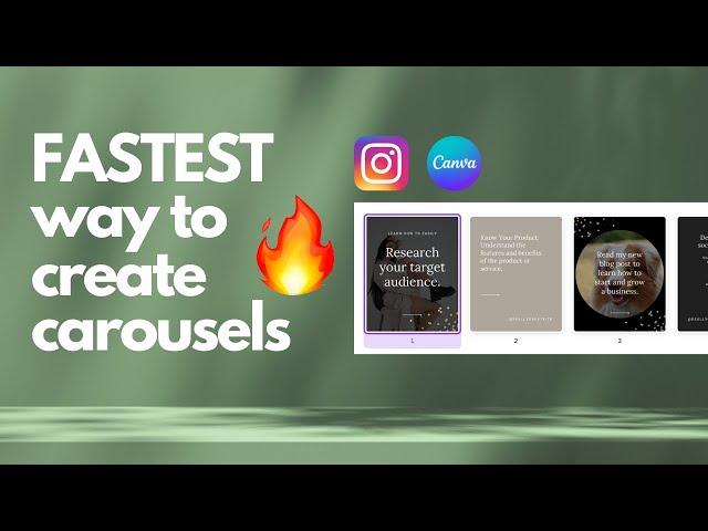 Create Carousels on Canva Bulk Creation *Fastest Way Possible*