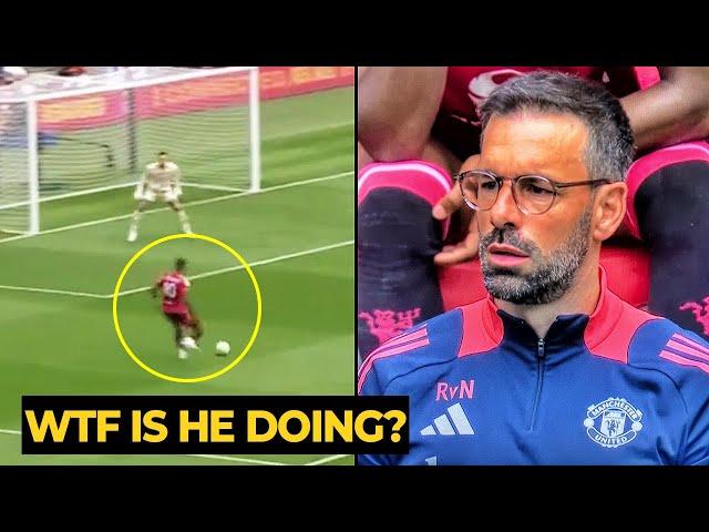 Van Nistelrooy looks angry after Rashford misses several attempts against Man City | Man Utd News