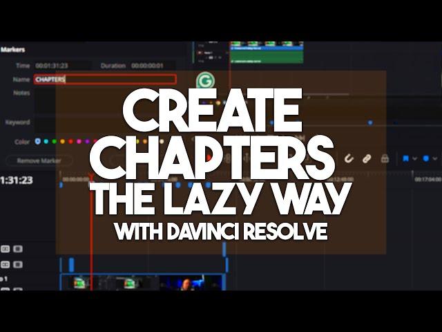 How To Add Chapters In Davinci Resolve