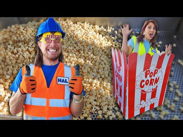 Handyman Hal Loves Popcorn  How Popcorn is made  Handyman Hal and Alex make Kettle Corn