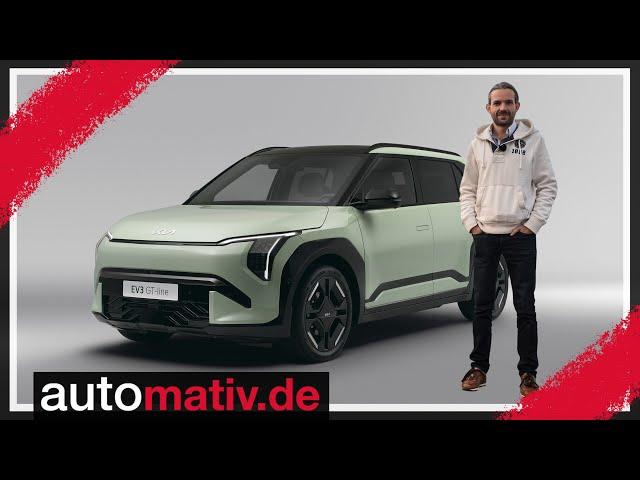 GT-Version ab 2026! Kia EV3 GT-Line mit 81,4 kWh und bis zu 600 Km - erste Daten, Ausstattung