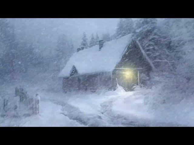 Mighty Snowstorm & Heavy Blizzard Sounds for Sleeping | Frosty Mountain Wind Sounds & Snow Ambience