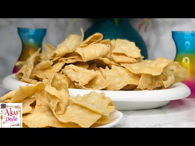 Easy Crunchy Ghanaian party chips | Ghana fried flour chips you would love | Aku Dede