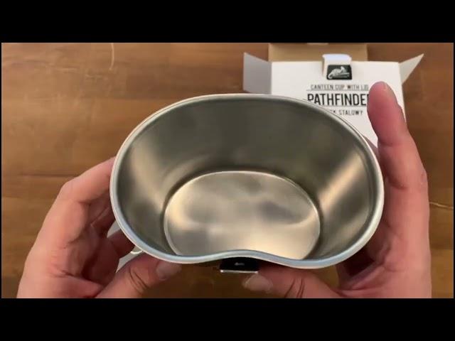 Unboxing Helikon Tex Pathfinder Canteen Cup 0 7L Stainless Steel   TK PCC SS 15